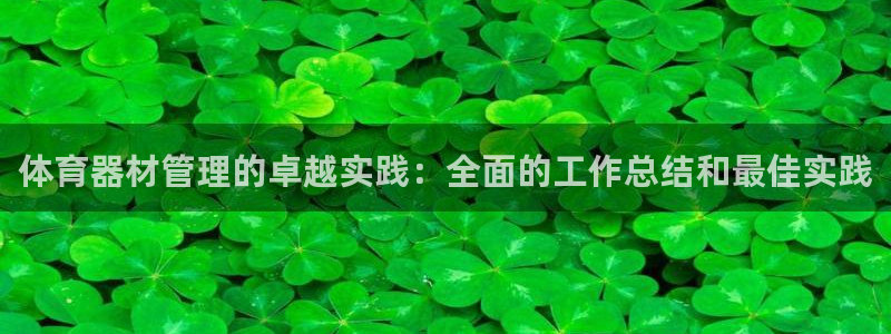 星乐娱乐官网：体育器材管理的卓越实践：全面的工作总结