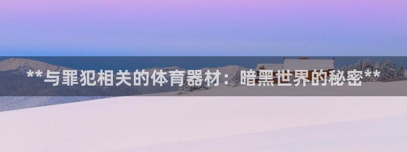 星欧娱乐退款流程详解：**与罪犯相关的体育器材：暗黑