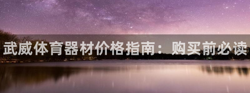 星欧娱乐的创始人背景故事简介：武威体育器材价格指南：